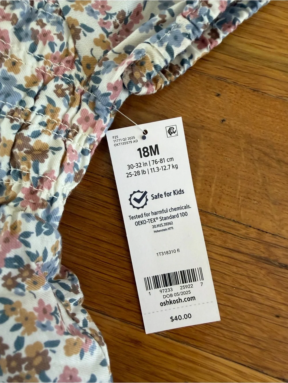 OshKosh Baby B’gosh Floral Smocked Dress | NWT | 18M